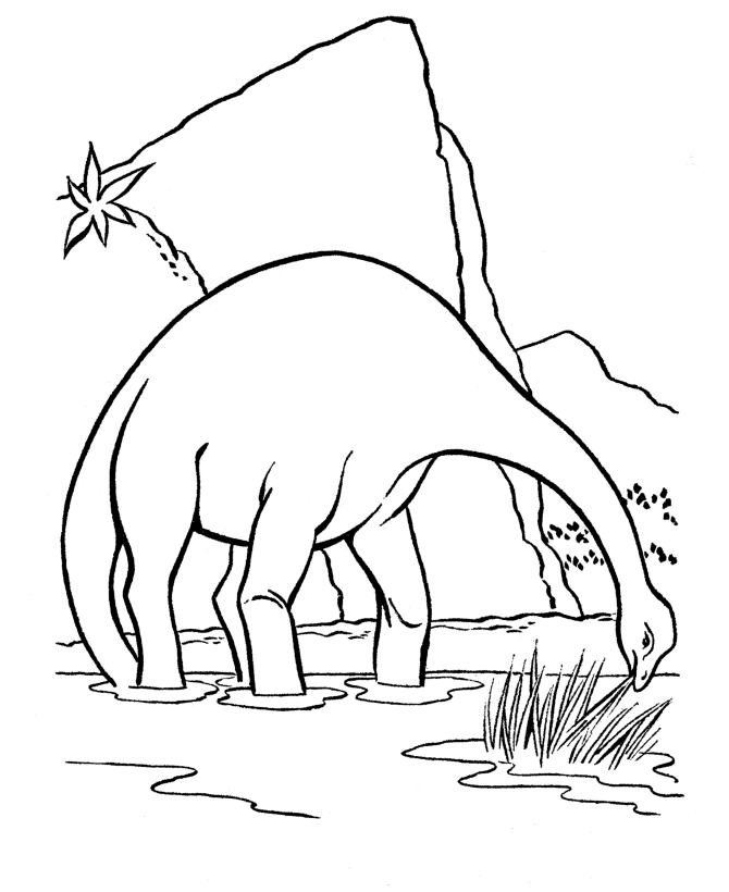 Plansa de colorat cu Dinozauri 100 3